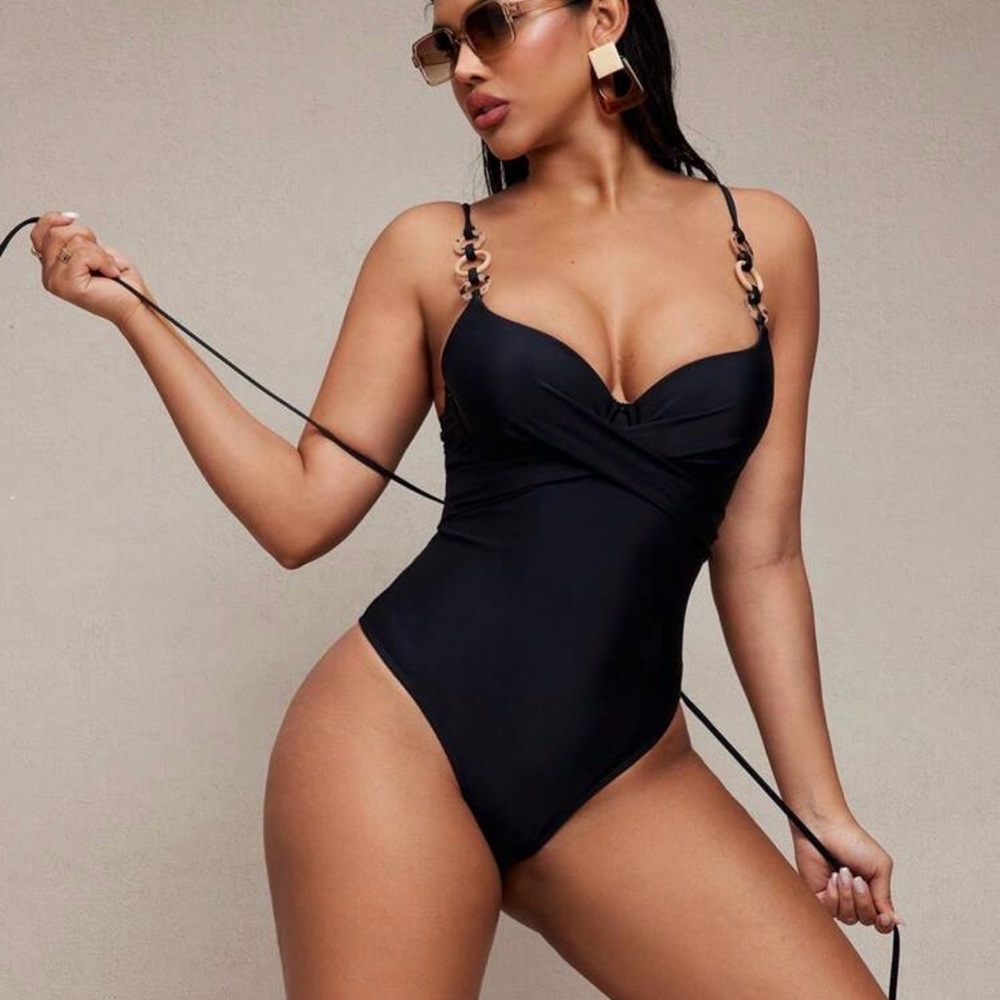 Black Women's One-Piece Swimsuit